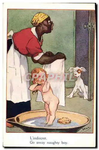 Ansichtskarte AK Negre Femme de couleur Enfant Chien