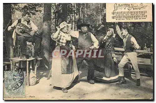 Ansichtskarte AK Folklore Auvergne La Bourree