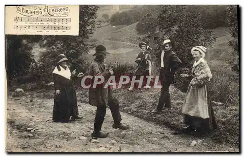 Cartes postales Folklore Auvergne La Bourree