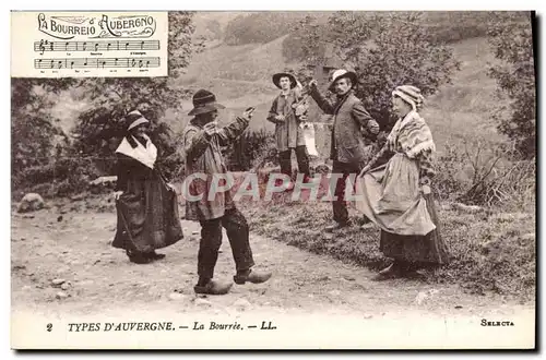 Cartes postales Folklore Auvergne La Bourree