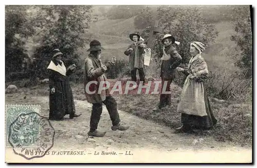 Ansichtskarte AK Folklore Auvergne La Bourree