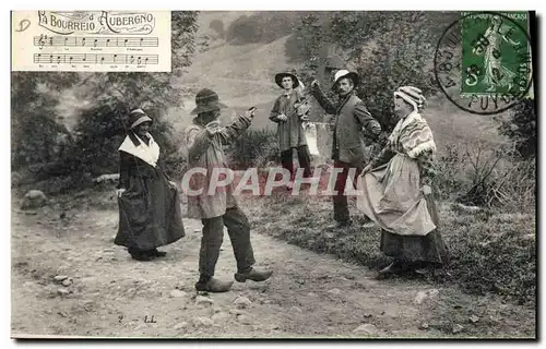 Cartes postales Folklore Auvergne La Bourree