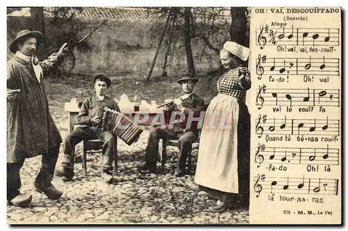 Ansichtskarte AK Folklore Auvergne La Bourree