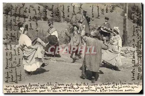 Ansichtskarte AK Folklore Auvergne La Bourree