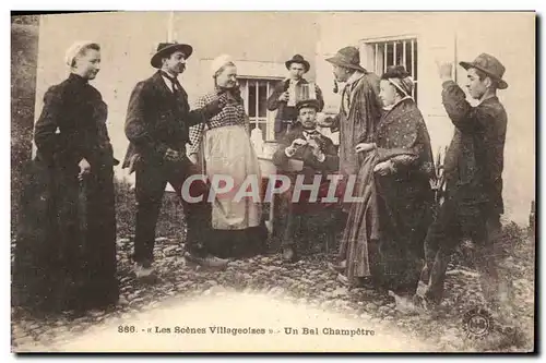 Cartes postales Folklore Une bal champetre