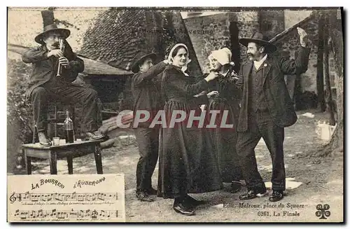 Cartes postales Folklore Auvergne La Bourree