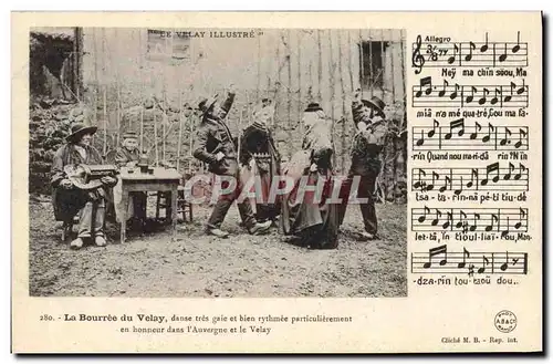 Cartes postales Folklore Auvergne La Bourree