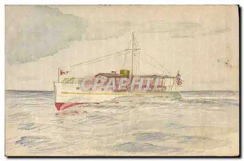 Cartes postales Bateau (dessin a la main)