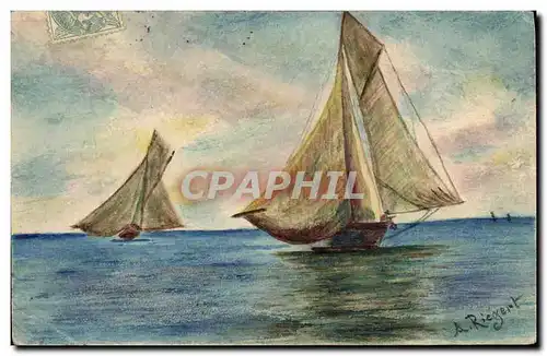 Cartes postales Bateaux (dessin a la main)