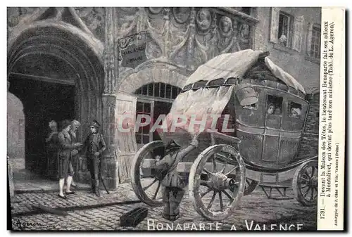 Ansichtskarte AK Napoleon 1er Bonaparte a Valence Devant la Maison des Tetes