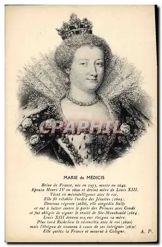 Ansichtskarte AK Marie de Medicis Reine de France