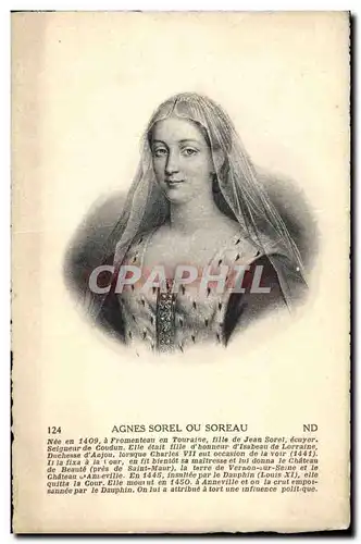 Ansichtskarte AK Agnes Sorel ou Soreau