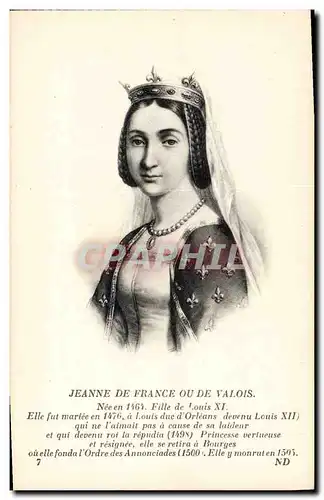 Ansichtskarte AK Jeanne de France ou de Valois