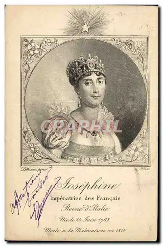 Cartes postales Josephine Imperatrice des Francais Reine d&#39Italie