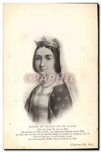 Cartes postales Jeanne de France ou de Valois