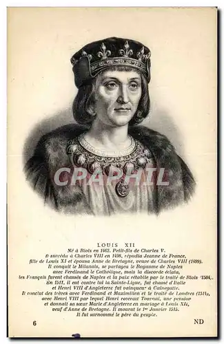 Cartes postales Louis XII