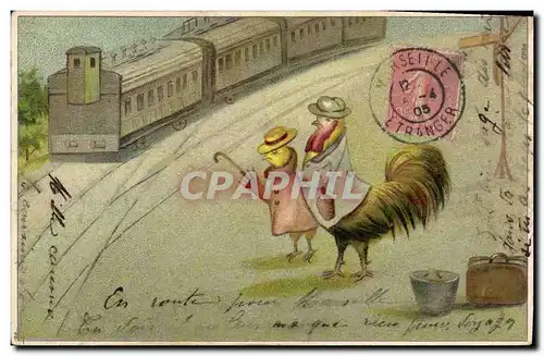 Cartes postales Coq Train