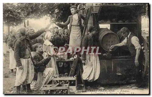 Cartes postales Militaria Zouaves La cantine a la Grande Halte