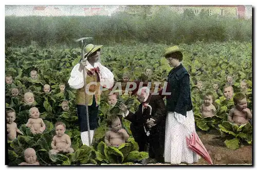 Ansichtskarte AK Fantaisie Enfants Jardinier