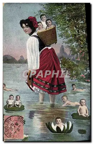 Cartes postales Fantaisie Enfants Femme