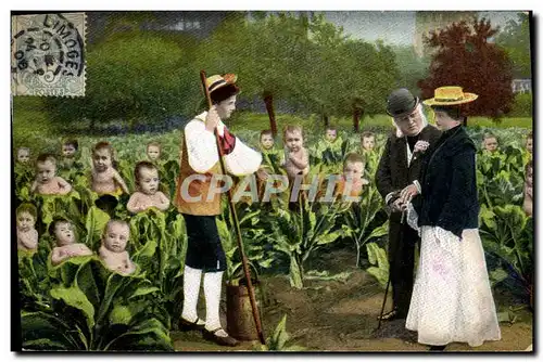 Cartes postales Fantaisie Enfants Jardinier