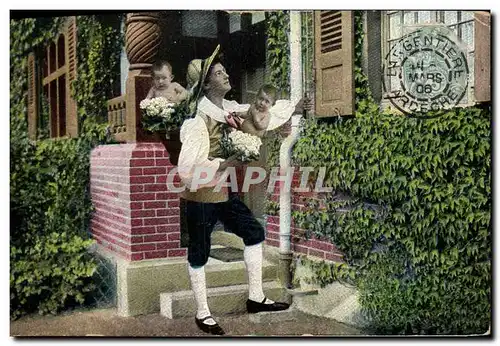 Cartes postales Fantaisie Enfants Jardinier