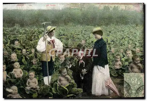 Ansichtskarte AK Fantaisie Enfants Jardinier