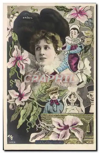 Cartes postales Theatre Femme Bresil Marionnettes