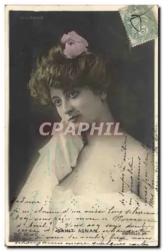 Cartes postales Theatre Femme Vaudeville Saint Agnan