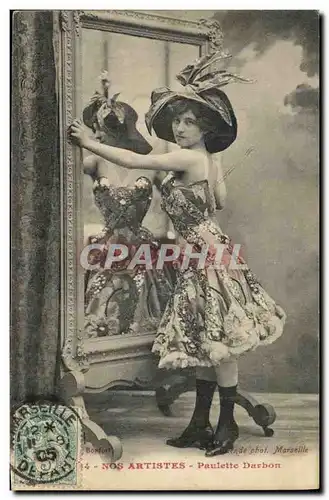 Cartes postales Theatre Femme Paulette Darbon