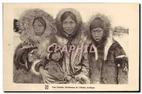 Cartes postales Polaire Amerique du Nord Une famille chretienne de l&#39Ocean arctique