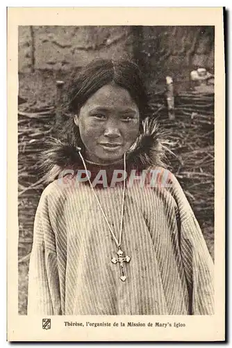 Ansichtskarte AK Polaire Amerique du Nord Therese l&#39organiste de la mission de Mary&#39s igloo