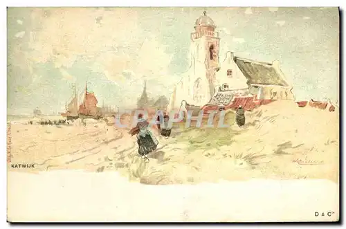 Cartes postales Fantaisie Illustrateur Katwijk