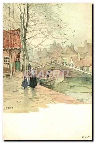 Cartes postales Fantaisie Illustrateur Delft