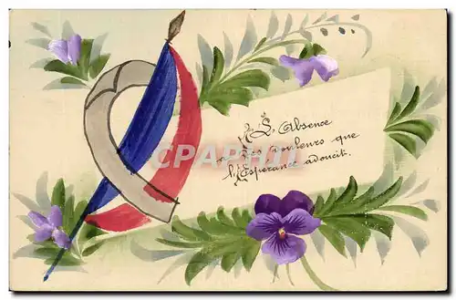 Cartes postales (dessin la main) Drapeau