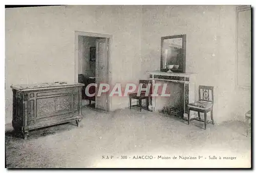 Cartes postales Napoleon 1er Ajaccio Maison Salle a manger