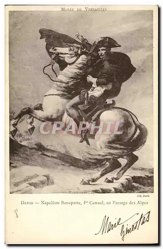 Ansichtskarte AK Napoleon 1er David Napoleon Bonaparte 1er Consul au passage des Alpes