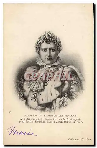 Cartes postales Napoleon 1er Empereur des Francais