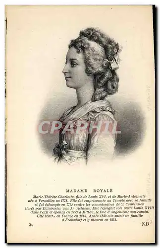 Cartes postales Madame Royale