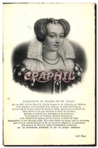 Cartes postales Marguerite de France ou de Valois