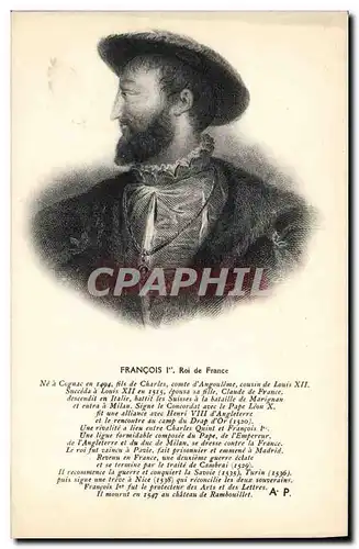 Cartes postales Francois 1er Roi de France