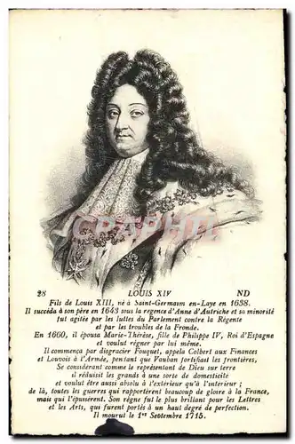 Ansichtskarte AK Louis XIV Roi de France