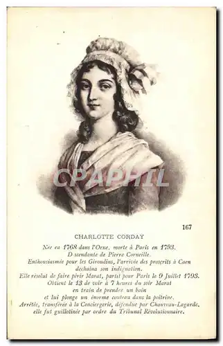 Cartes postales Charlotte Corday