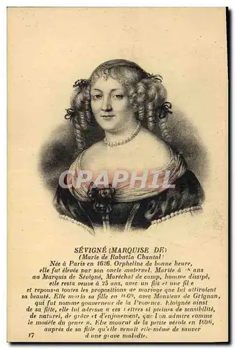 Cartes postales Marquise de Sevigne