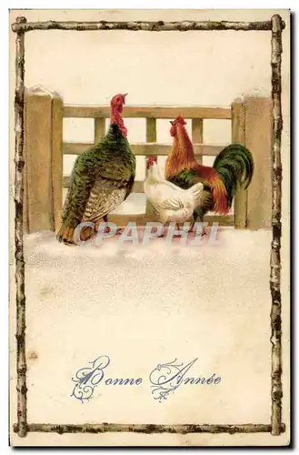 Cartes postales Coq Poule Dindon