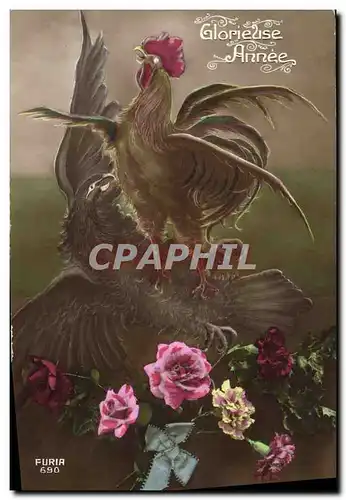 Cartes postales Coq Poule Glorieuse annee Aigle