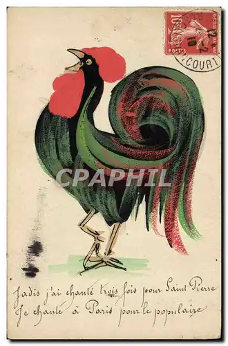 Cartes postales Coq Poule