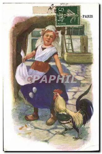 Cartes postales Coq Poule