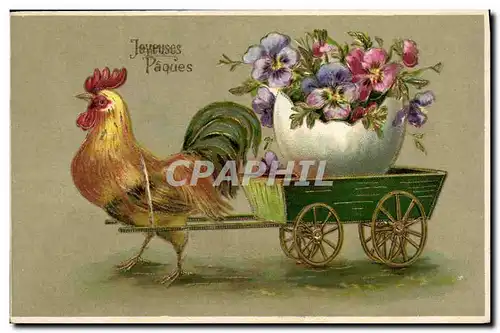 Cartes postales Coq Poule