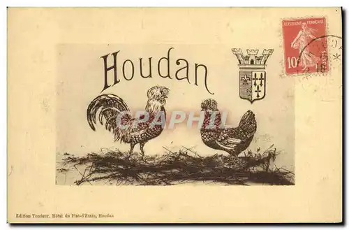 Cartes postales Coq Poule Houdan